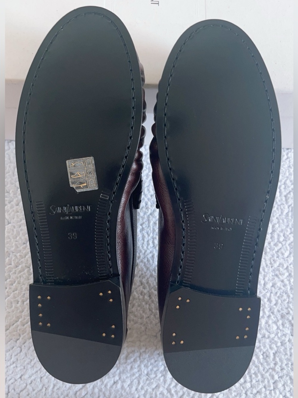Saint Laurent Women’s YSL Le Loafer Supple in brown Leather - Picture 12 of 16